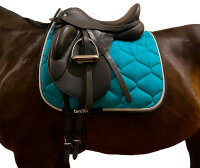 therapeutische Dressur-Schabracke - anatomisch - mit Kordel  kaminrot