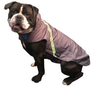 Mops/Bully Infrarot-Ganzjahres-Hundemantel  - Reflex 40-50 cm - wasserdicht atmungsaktiv