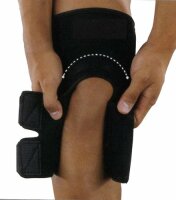 Neopren-Knieschoner mit Loch - Doppelklett unten - Gr. M