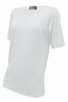 Funktions-Shirt Kurzarm - V-Ausschnitt - weiß - Gr. M