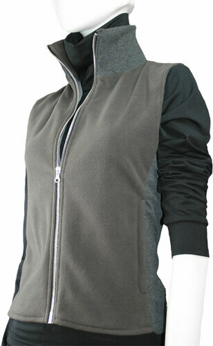 Infrarot-Fleece-Weste - grau - Gr. M