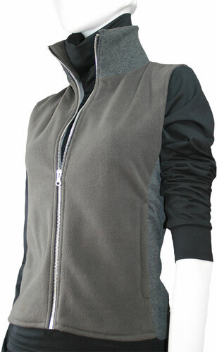 Infrarot-Fleece-Weste - stark wasserabweisend, atmungsaktiv - grau  Gr. XL