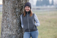 Infrarot-Fleece-Weste - stark wasserabweisend, atmungsaktiv - grau  Gr. XL