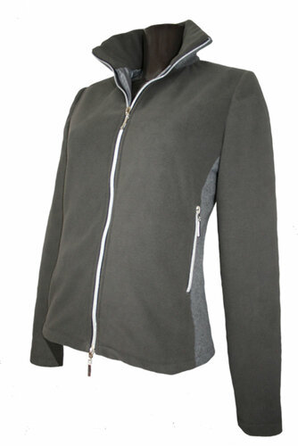 Infrarot-Fleece-JACKE - stark wasserabweisend, atmungsaktiv - grau  Gr. XL