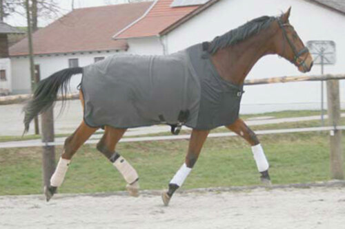 Infrarot-Abschwitzdecke Relax - CeraTex-Fleece mit abnehmbaren Gurten 145 cm