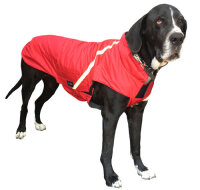 Gr. L Rückenlänge 60-80 cm mit Reflex - Infrarot-Ganzjahres-Hundemantel wasserdicht atmungsaktiv