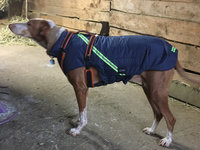 Gr. L Rückenlänge 60-80 cm mit Reflex - Infrarot-Ganzjahres-Hundemantel wasserdicht atmungsaktiv