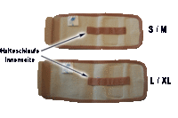 Infrarot-Handgelenkschoner mit Klettverschluß - Gr. S/M - beige